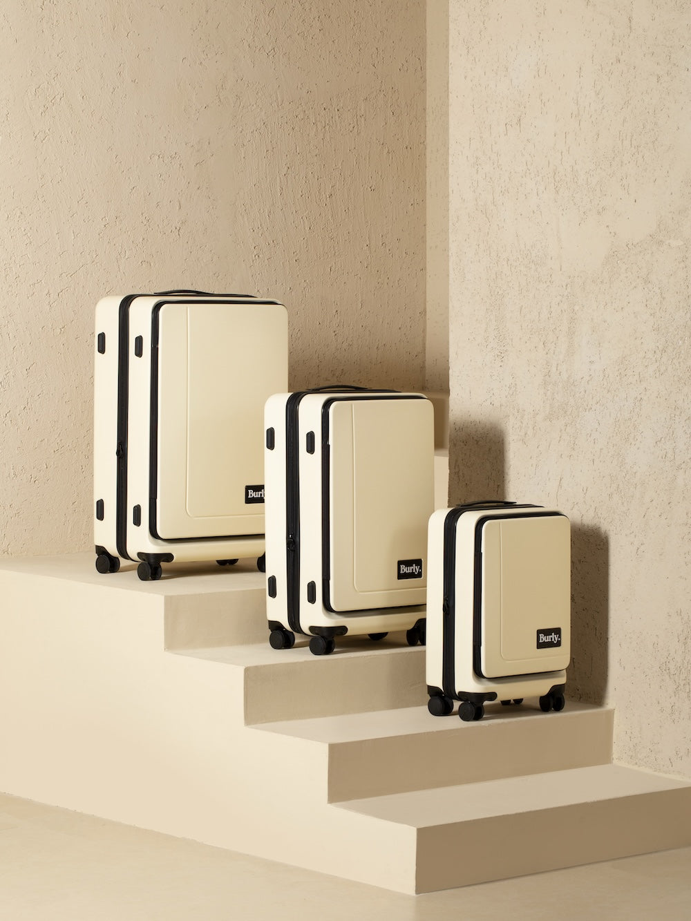 Burly Open Top Luggage Set of 3 Bundle (Free Gift)