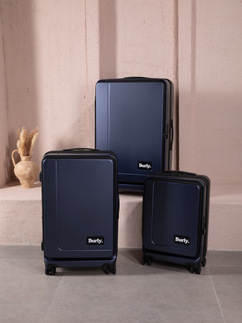Burly Open Top Luggage Set of 3 Bundle (Free Gift)