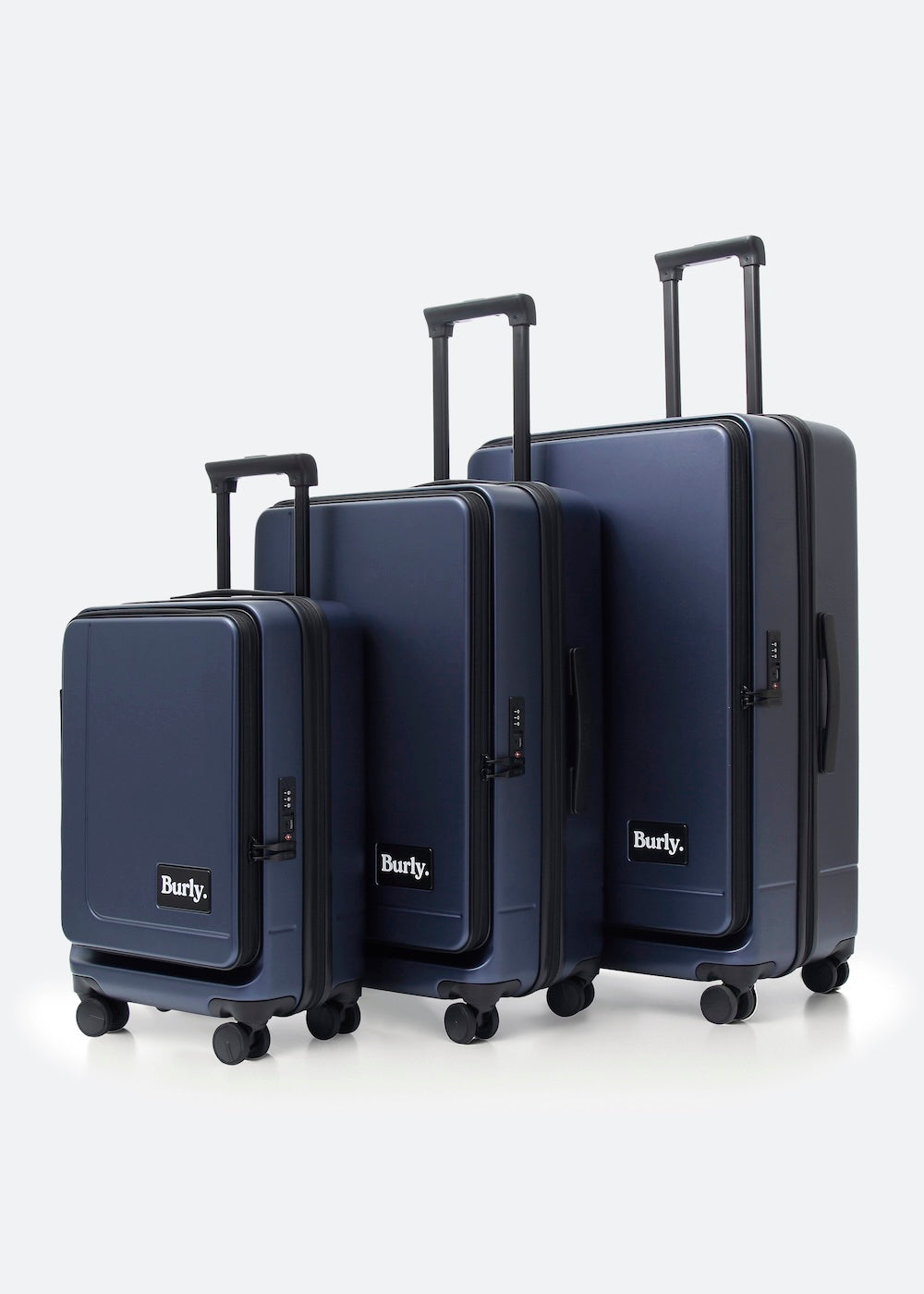 Burly Open Top Luggage Set of 3 Bundle (Free Gift)