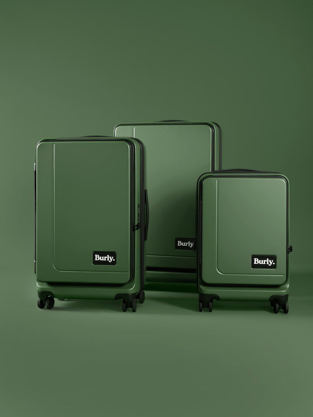 Burly Open Top Luggage Set of 3 Bundle (Free Gift)